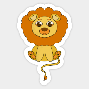 A cute baby lion Sticker